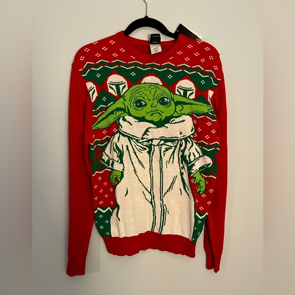 Star Wars Sweaters Nwt Baby Yoda Christmas Sweater Poshmark